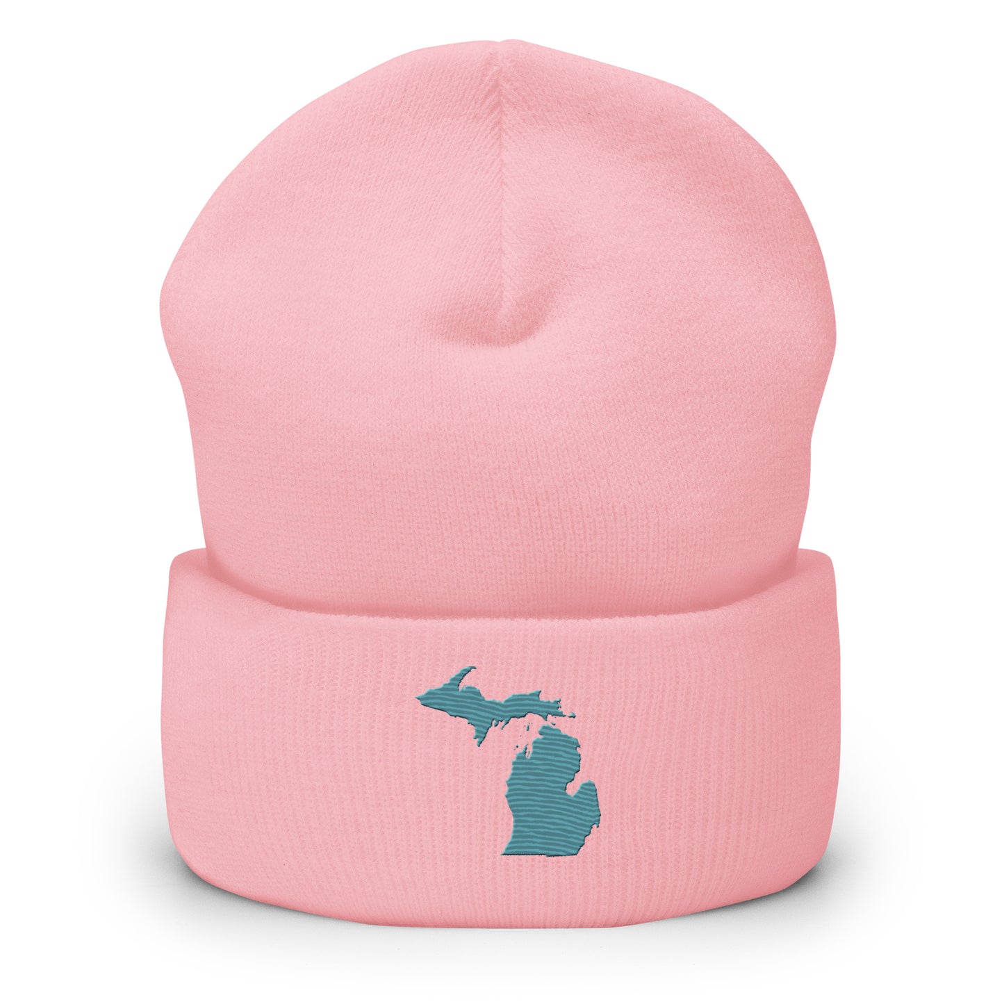 Michigan Cuffed Beanie | Huron Blue Outline