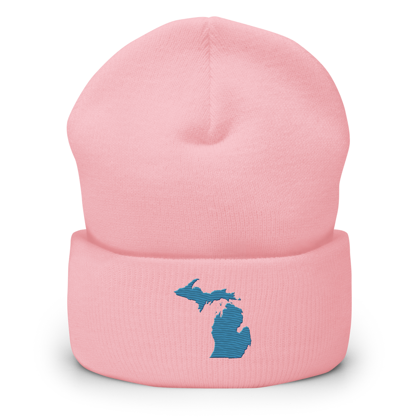 Michigan Cuffed Beanie | Traverse Blue Outline