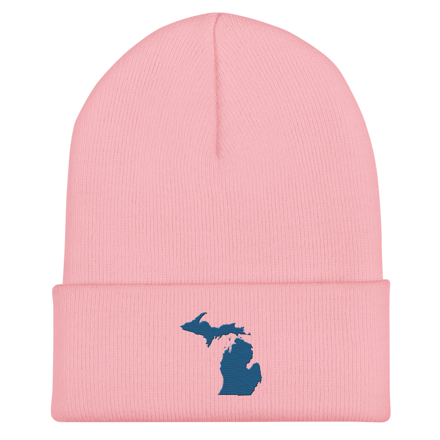 Michigan Cuffed Beanie | Blueberry Outline