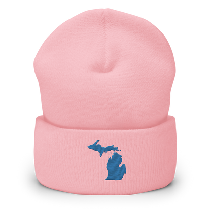 Michigan Cuffed Beanie | Superior Blue Outline