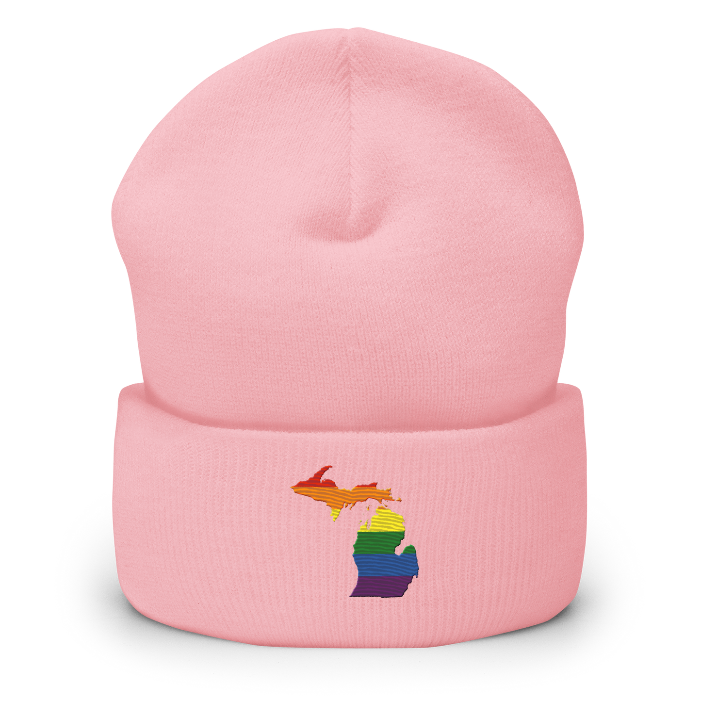 Michigan Cuffed Beanie | Rainbow Pride Outline