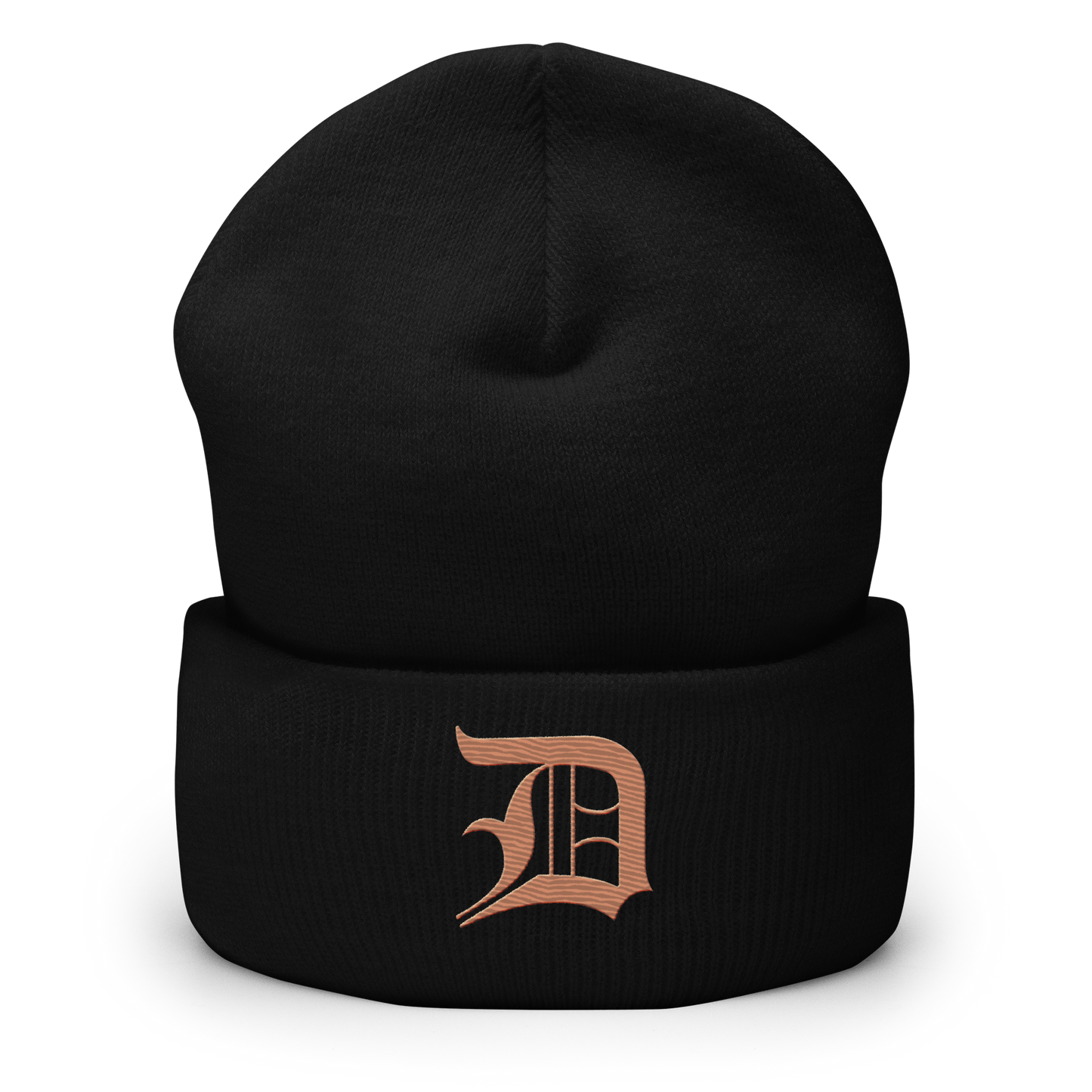 Detroit 'Old English D' Cuffed Beanie (Copper)