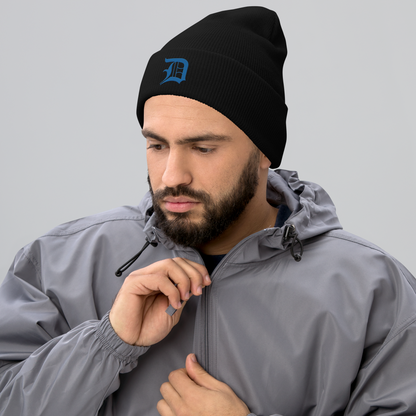 Detroit 'Old English D' Cuffed Beanie (Azure)