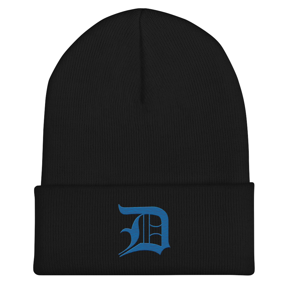 Detroit 'Old English D' Cuffed Beanie (Azure)