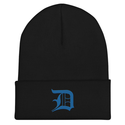 Detroit 'Old English D' Cuffed Beanie (Azure)