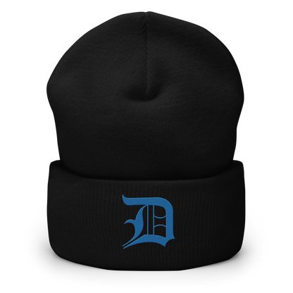 Detroit 'Old English D' Cuffed Beanie (Azure)