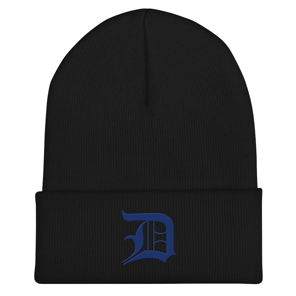 Detroit 'Old English D' Cuffed Beanie (Dearborn Blue)