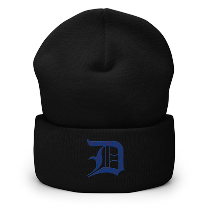 Detroit 'Old English D' Cuffed Beanie (Dearborn Blue)