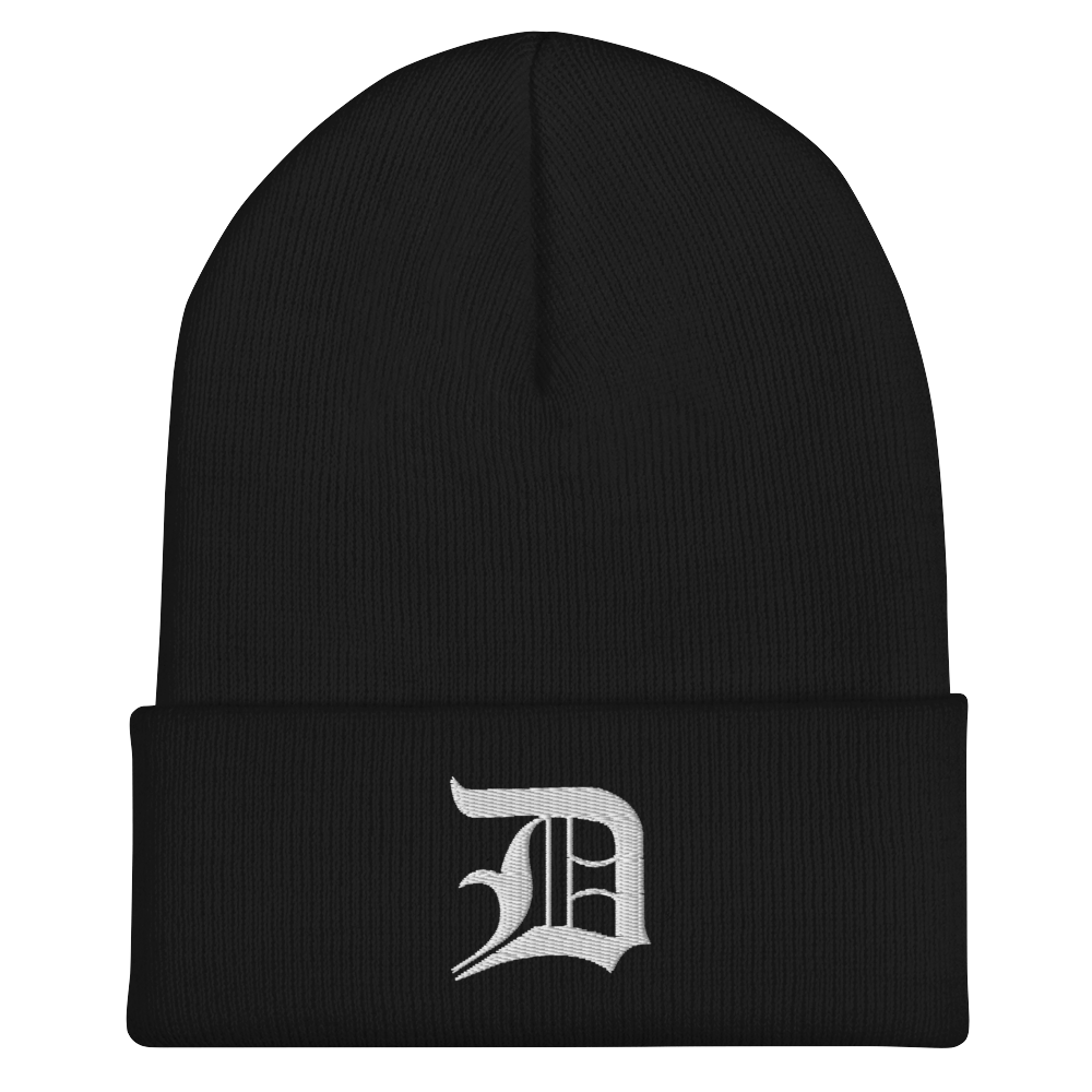 Detroit 'Old English D' Cuffed Beanie