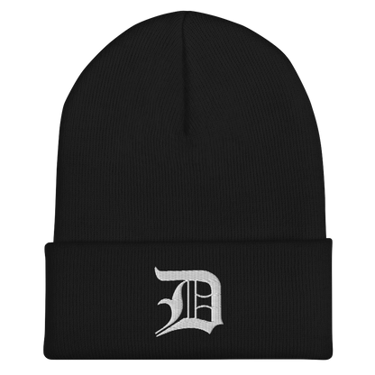 Detroit 'Old English D' Cuffed Beanie