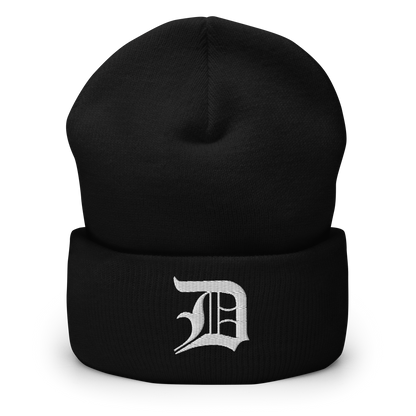 Detroit 'Old English D' Cuffed Beanie