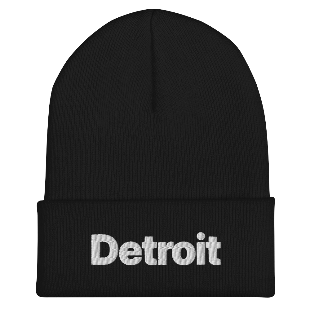 'Detroit' Cuffed Beanie (Small SUV Font)