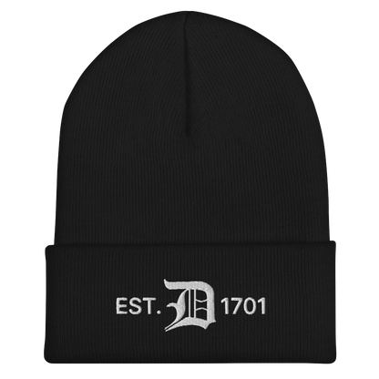 Detroit 'EST. 1701' Cuffed Beanie (w/ Old English 'D')