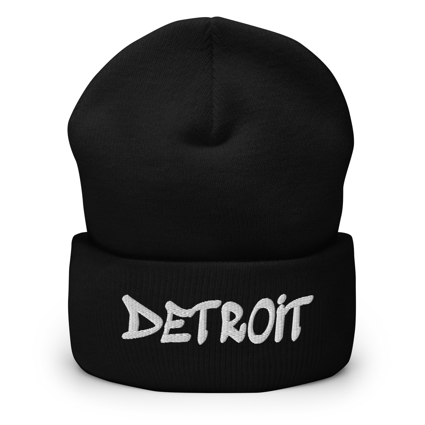 'Detroit' Cuffed Beanie (Tag Font)