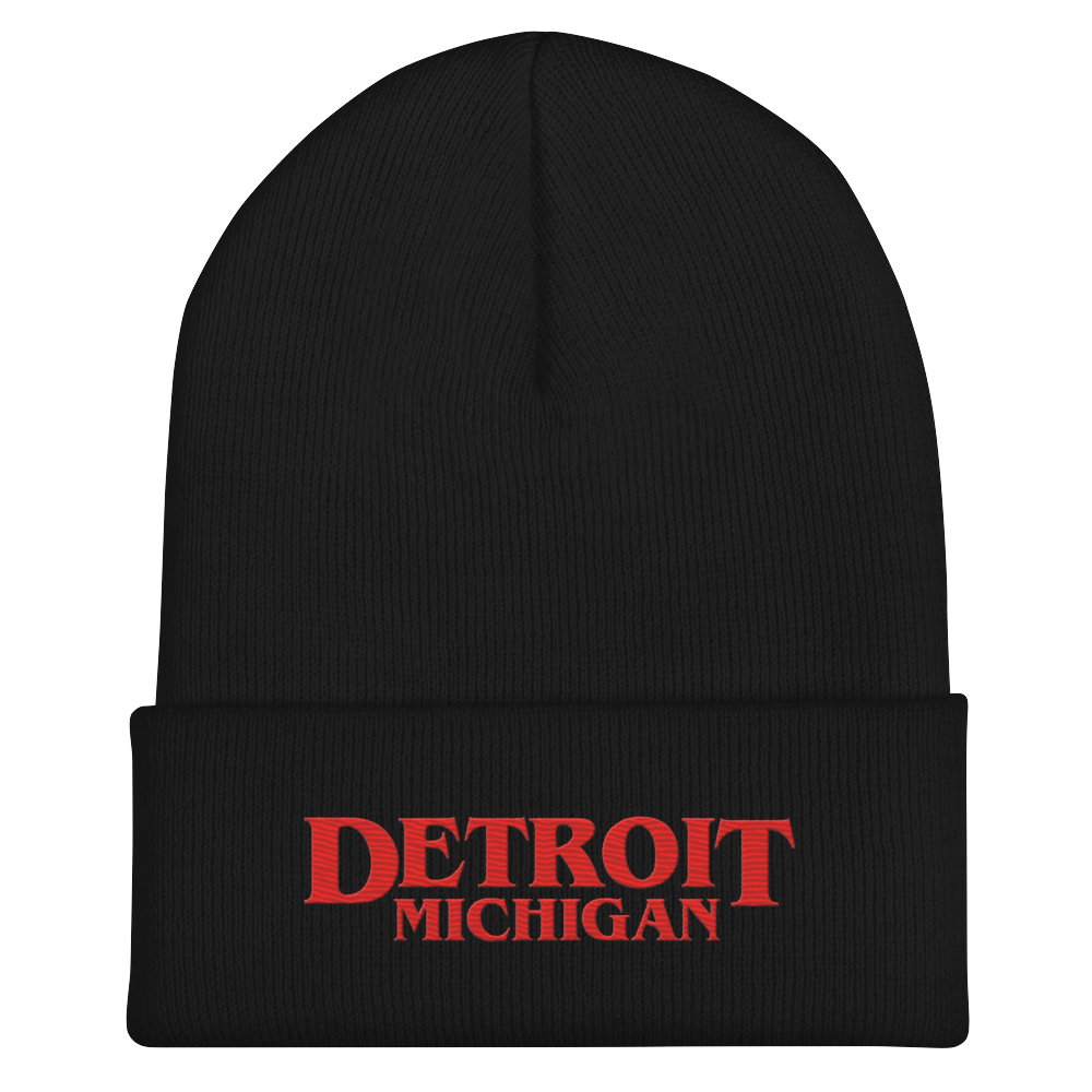 'Detroit Michigan' Cuffed Beanie (80s Teen Drama Parody)