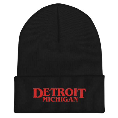 'Detroit Michigan' Cuffed Beanie (80s Teen Drama Parody)