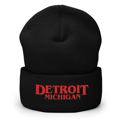 'Detroit Michigan' Cuffed Beanie (80s Teen Drama Parody)