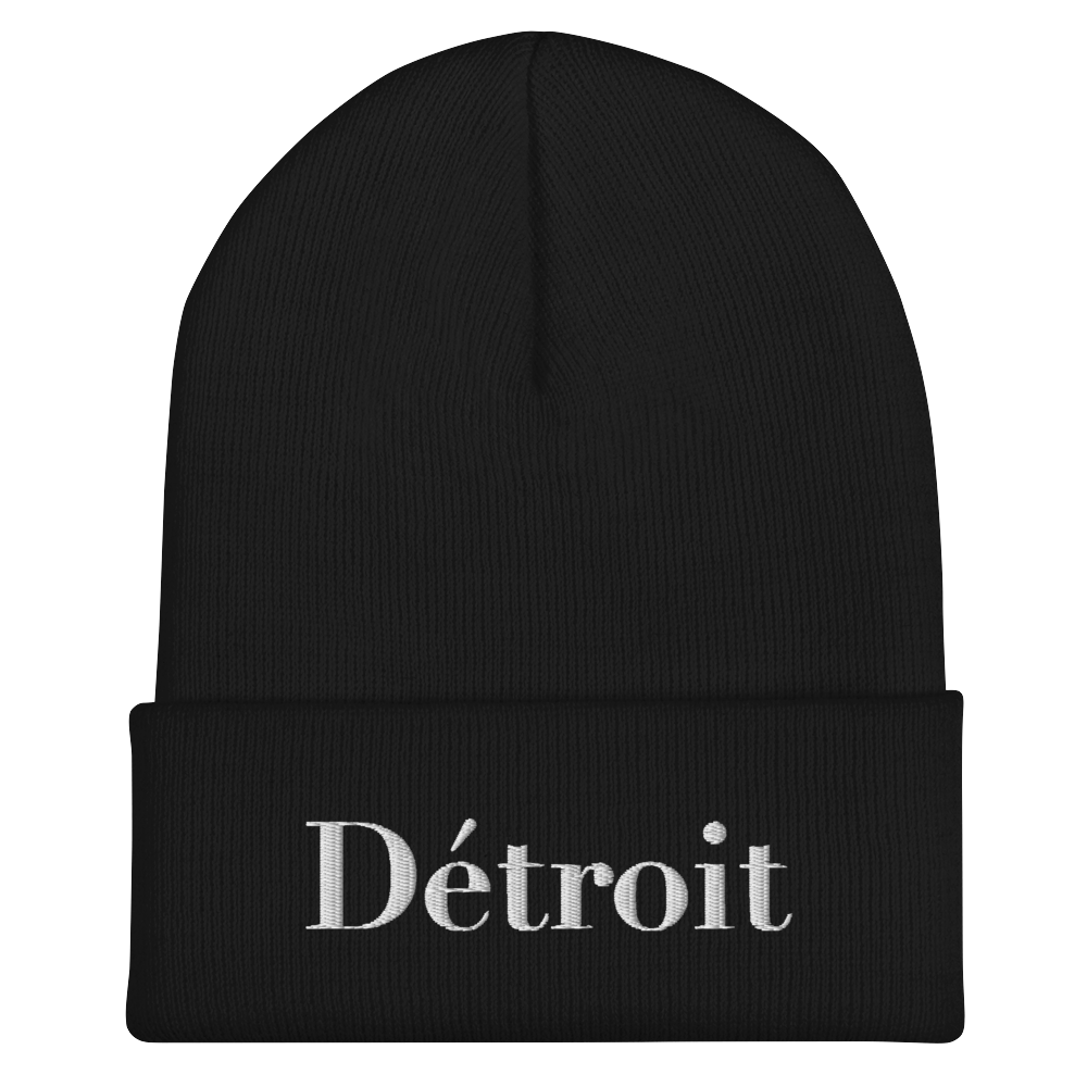 'Détroit' Cuffed Beanie (Didone Font)