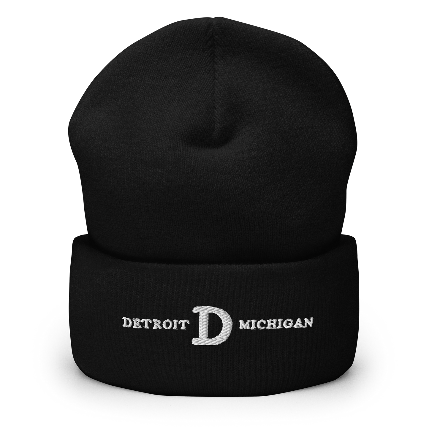 'Detroit Michigan' Cuffed Beanie (w/ Old French 'D')