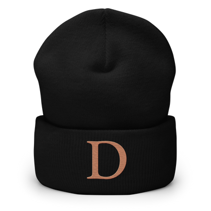 Detroit 'Old French D' Cuffed Beanie (Copper)