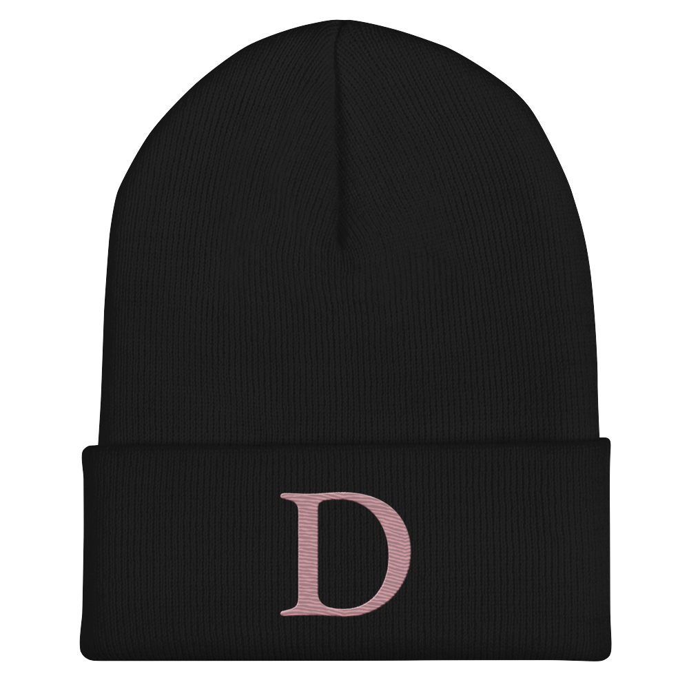 Detroit 'Old French D' Cuffed Beanie (Cherry Blossom Pink)