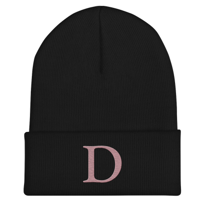 Detroit 'Old French D' Cuffed Beanie (Cherry Blossom Pink)