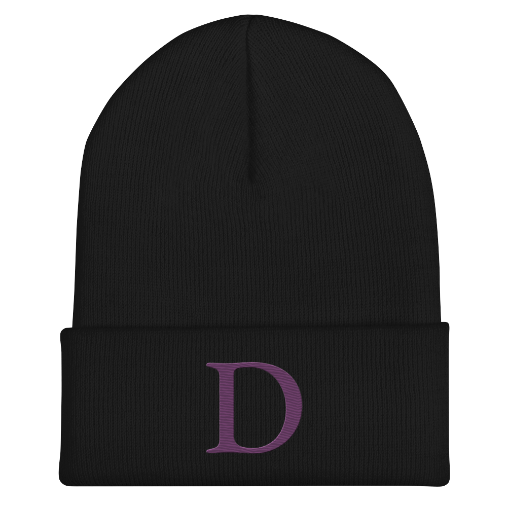 Detroit 'Old French D' Cuffed Beanie (Plum)