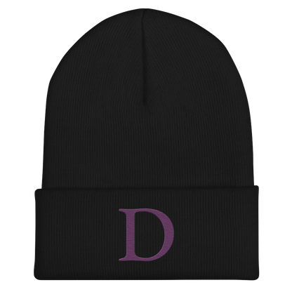 Detroit 'Old French D' Cuffed Beanie (Plum)