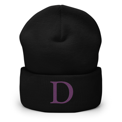 Detroit 'Old French D' Cuffed Beanie (Plum)