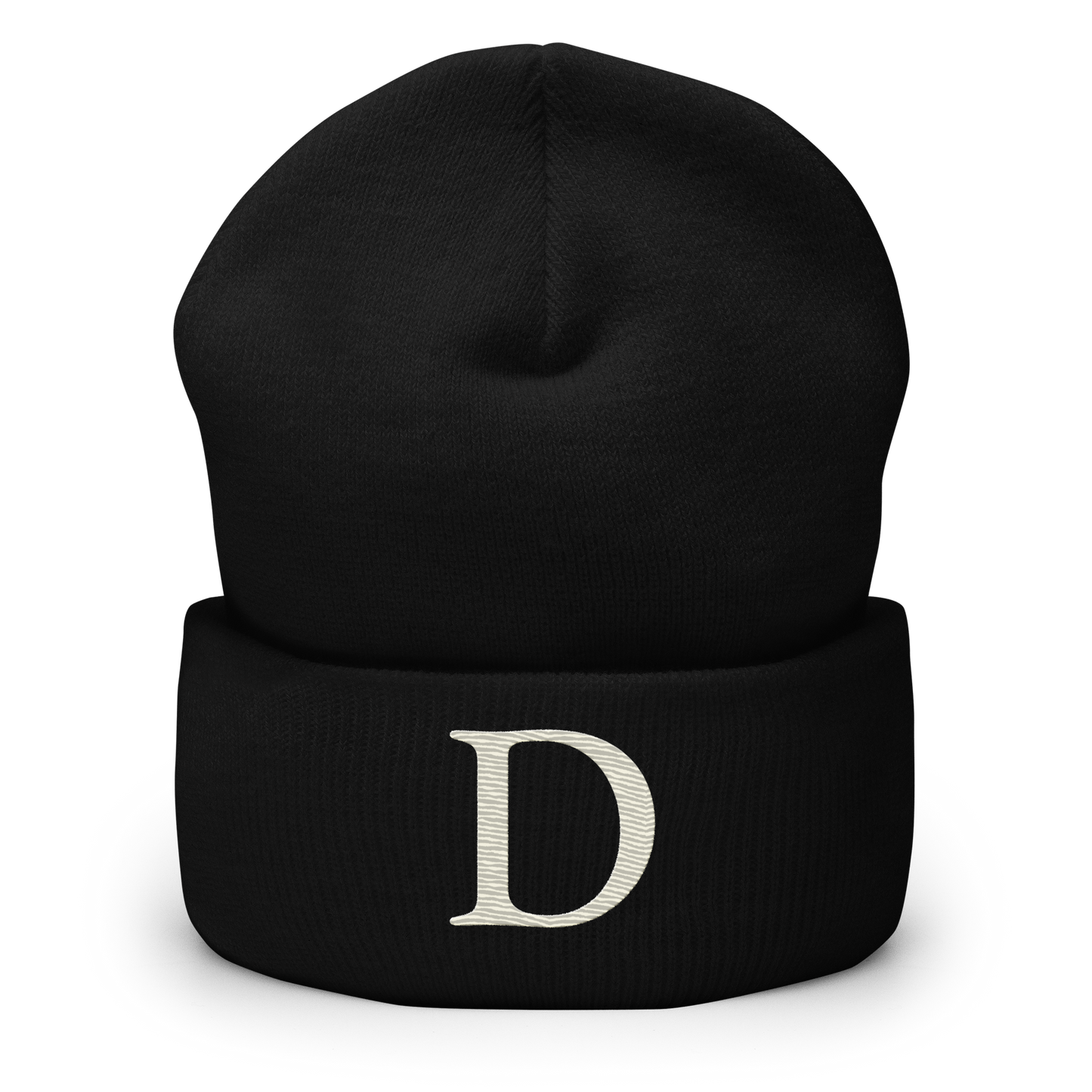 Detroit 'Old French D' Cuffed Beanie (Ivory White)