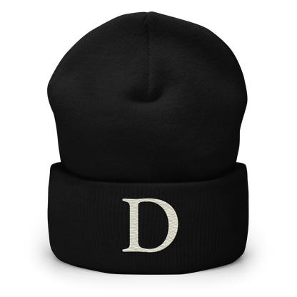 Detroit 'Old French D' Cuffed Beanie (Ivory White)