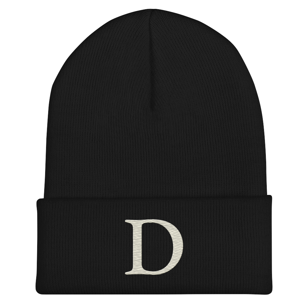 Detroit 'Old French D' Cuffed Beanie (Ivory White)