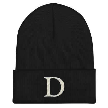 Detroit 'Old French D' Cuffed Beanie (Ivory White)