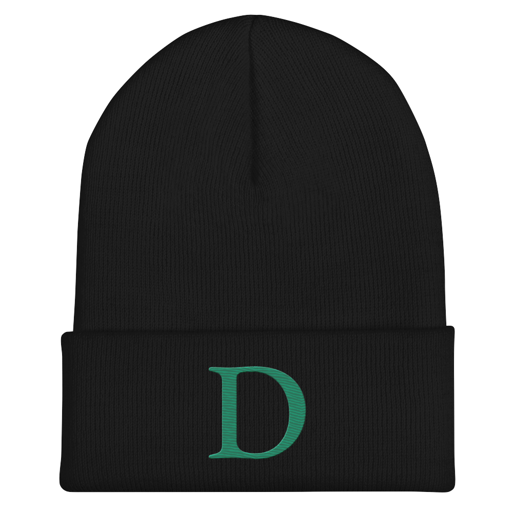 Detroit 'Old French D' Cuffed Beanie (Emerald Green)