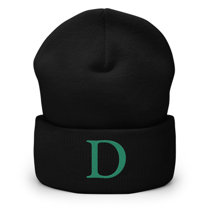 Detroit 'Old French D' Cuffed Beanie (Emerald Green)