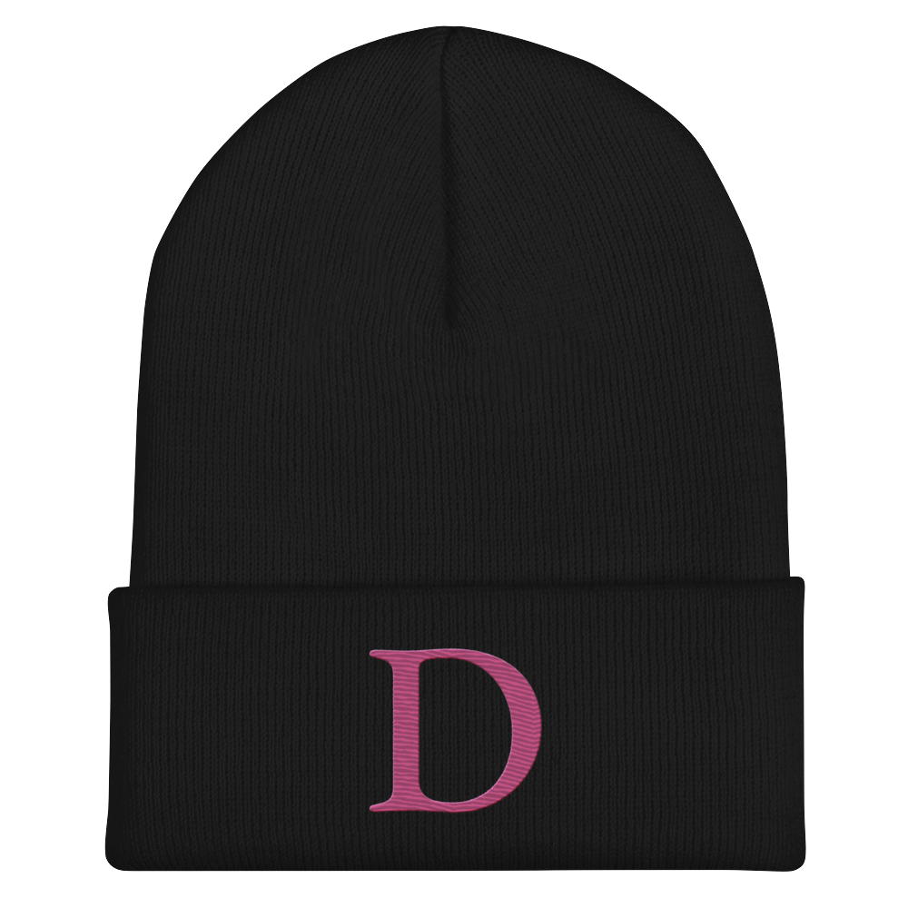 Detroit 'Old French D' Cuffed Beanie (Apple Blossom Pink)