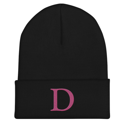 Detroit 'Old French D' Cuffed Beanie (Apple Blossom Pink)