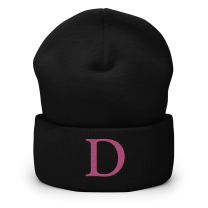 Detroit 'Old French D' Cuffed Beanie (Apple Blossom Pink)