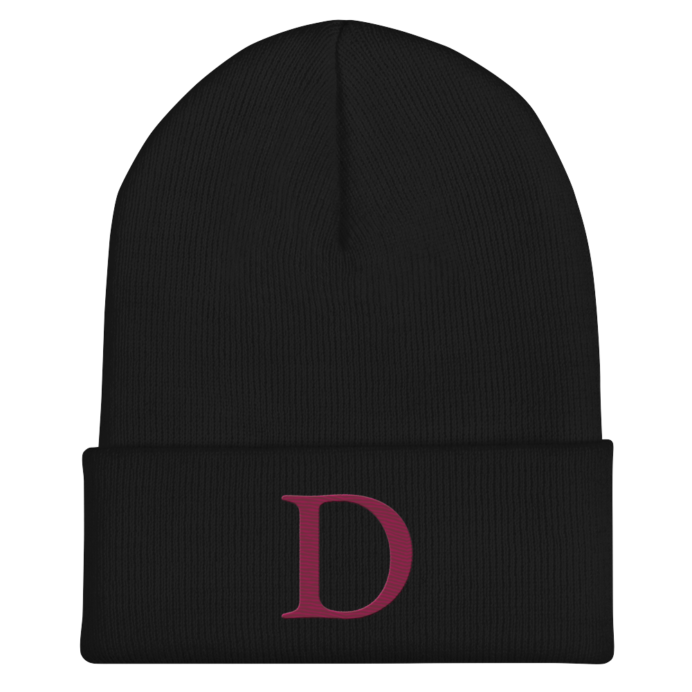 Detroit 'Old French D' Cuffed Beanie (Ruby Red)