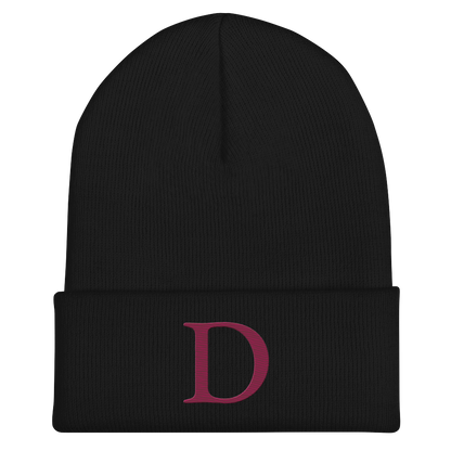 Detroit 'Old French D' Cuffed Beanie (Ruby Red)