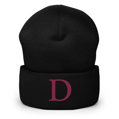 Detroit 'Old French D' Cuffed Beanie (Ruby Red)