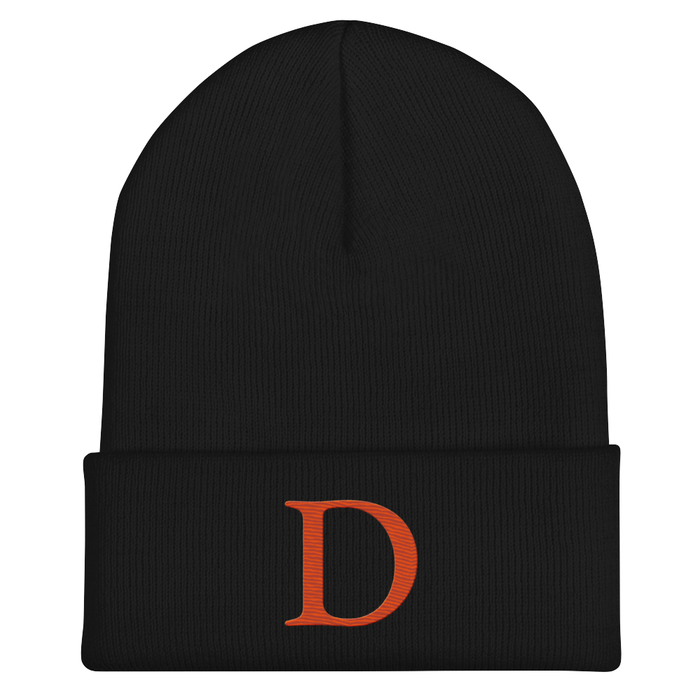 Detroit 'Old French D' Cuffed Beanie (Orange)