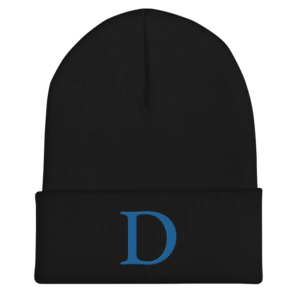 Detroit 'Old French D' Cuffed Beanie (Azure)