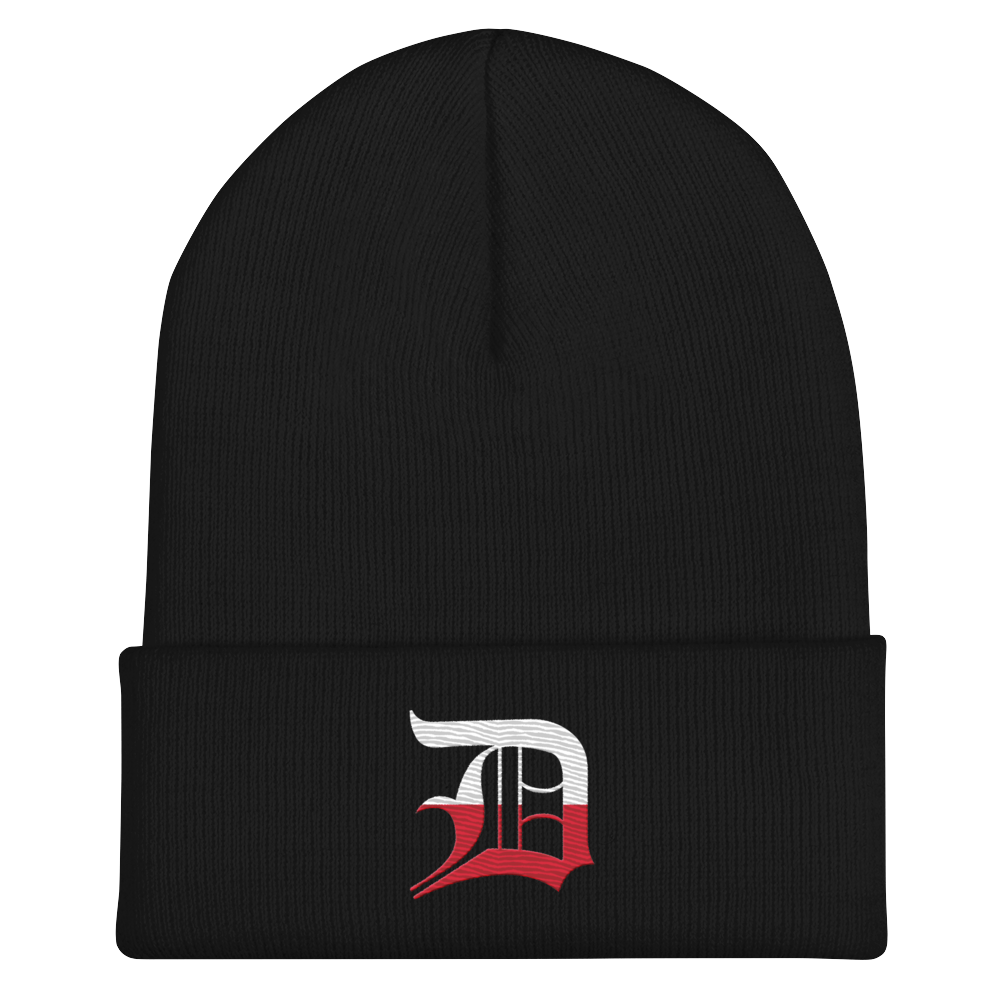 Detroit 'Old English D' Cuffed Beanie (Polish Edition)