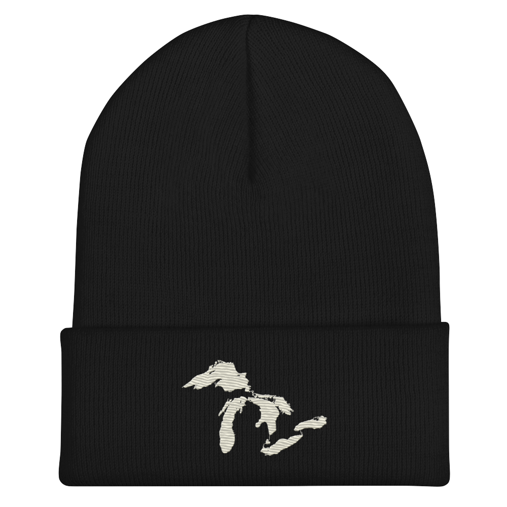 Great Lakes Cuffed Beanie (Ivory White)