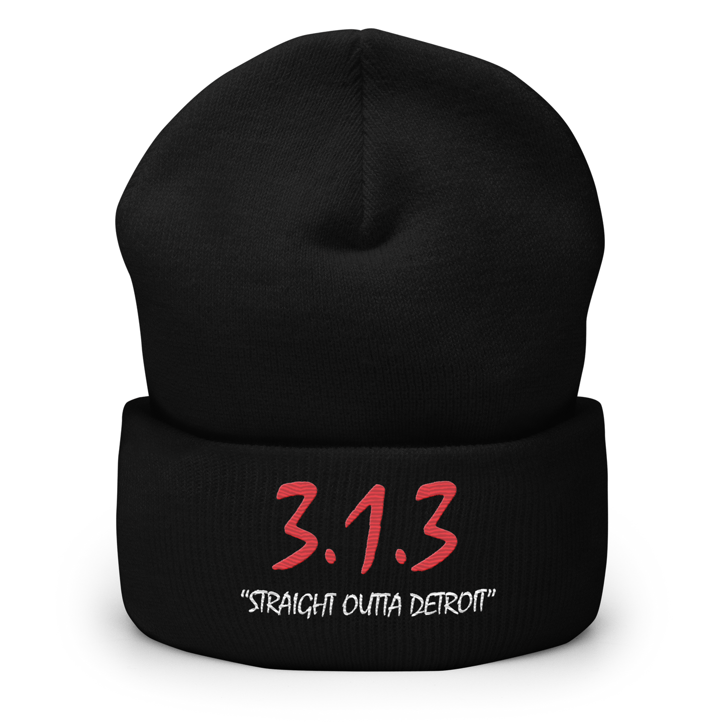 '313 Straight Outta Detroit' Cuffed Beanie