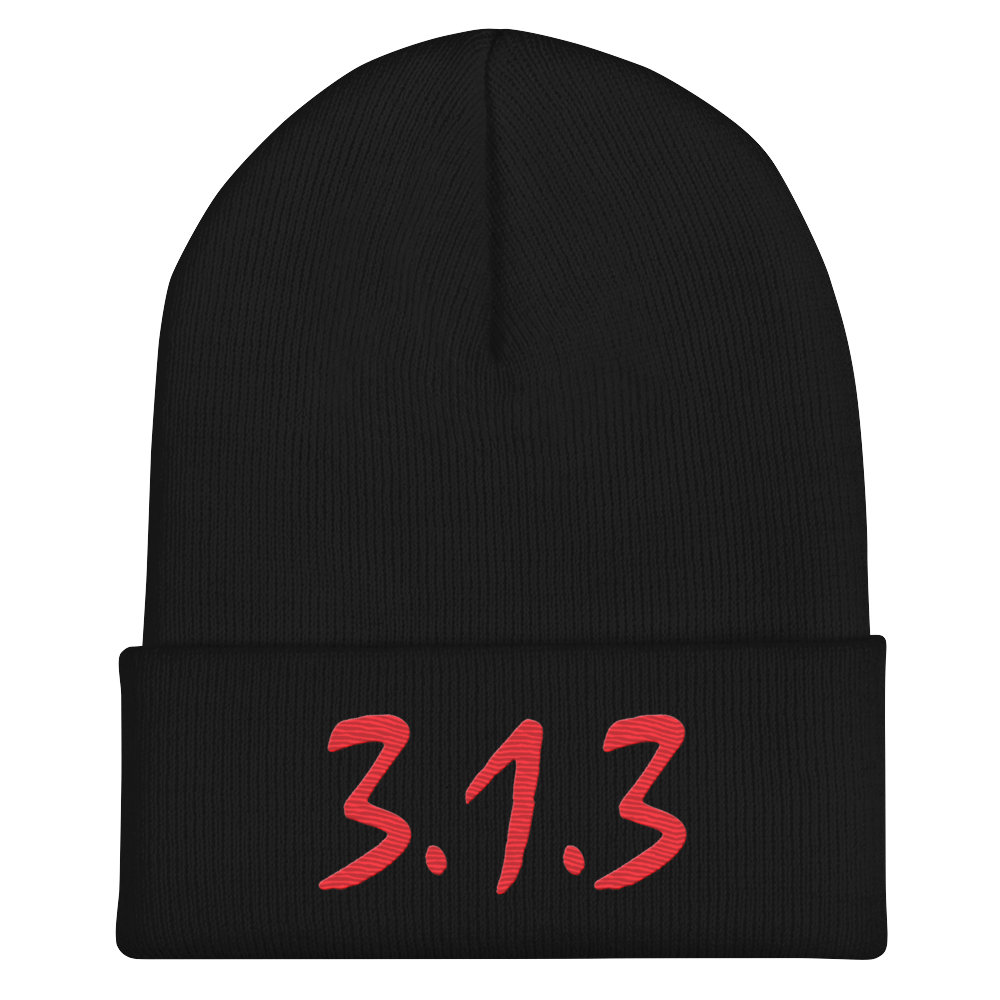 Detroit '313' Cuffed Beanie (Compton Font)