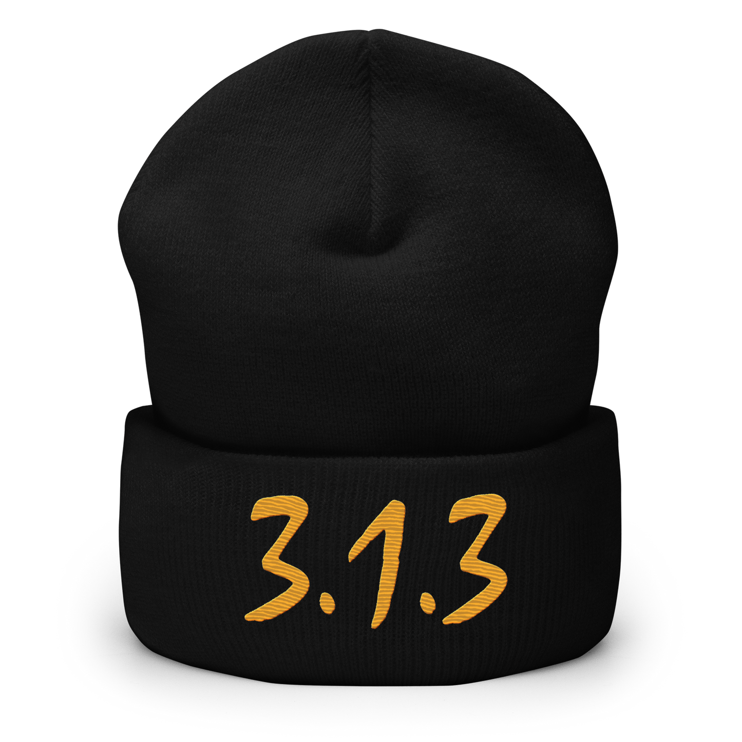 Detroit '313' Cuffed Beanie (Compton Font) | Gold