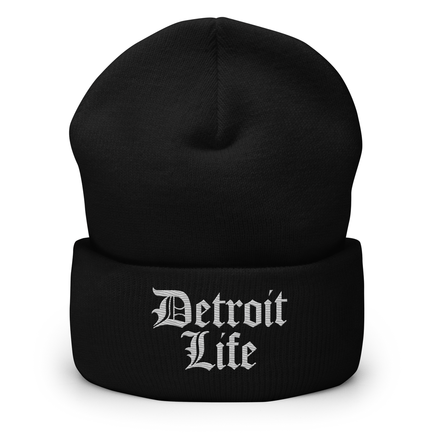 'Detroit Life' Cuffed Beanie | Platinum