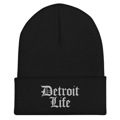 'Detroit Life' Cuffed Beanie | Platinum